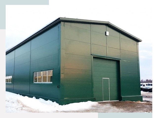 Двускатные ангары в Гагарине