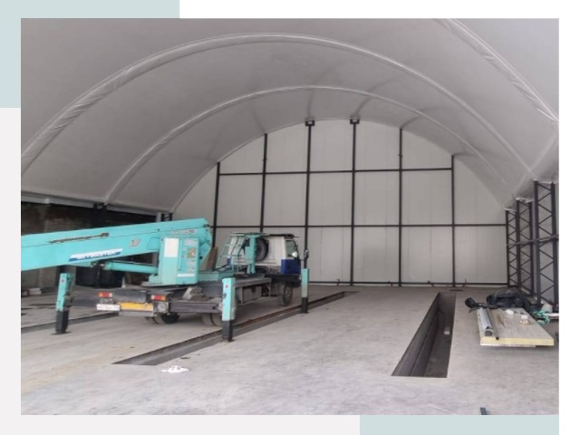 Внутреннее оснащение ангаров в Гагарине